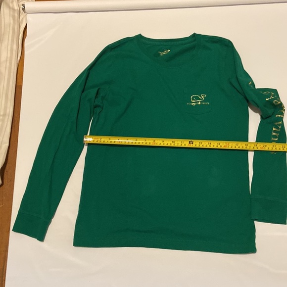 Vineyard Vine Women's Green Vintage Long Sleeve Whale  T Shirt  Size Small - Picture 6 of 6